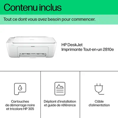 DeskJet 2810e Sans fil All-in-One Couleur Imprimante, Instant Ink; copieur, scanner - HP - Multifonctions Jet d'encre - visuel 6