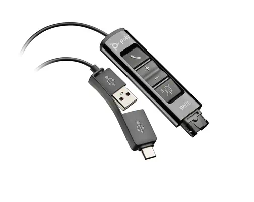 HP Poly Adaptateur Poly DA85 USB vers QD Noir TAA - Casque Micro - visuel 1