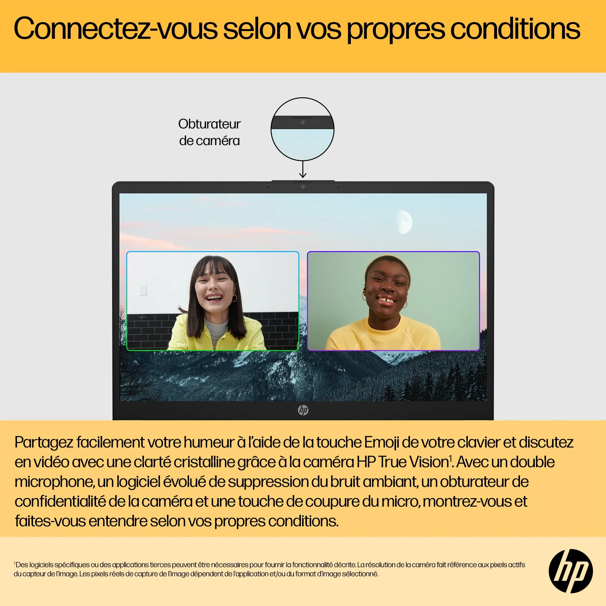 HP Laptop 15-fc0047nf HP - visuel 1 - hello RSE - Caméra HD HP True Vision