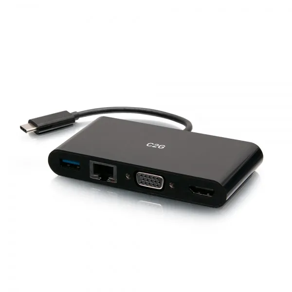 Vente Station d'accueil pour portable C2G Adaptateur multiport USB-C® vers HDMI®, VGA, USB-A, et sur hello RSE