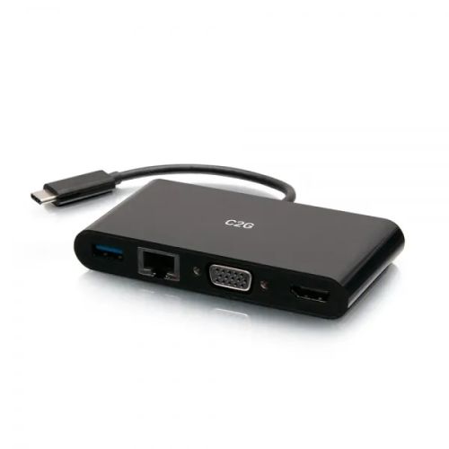 Revendeur officiel C2G Adaptateur multiport USB-C® vers HDMI®, VGA, USB-A, et