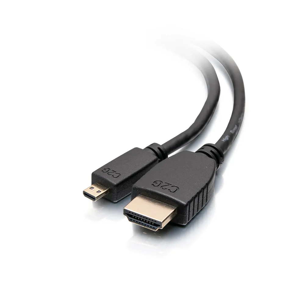 Revendeur officiel Câble HDMI C2G Câble HDMI haut débit vers micro HDMI avec Ethernet, 1