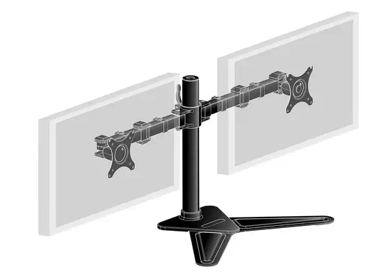 iiyama DS1002D-B1 support d'écran plat pour bureau 76,2 cm (30") Noir - Support Fixe & Mobile - visuel 3