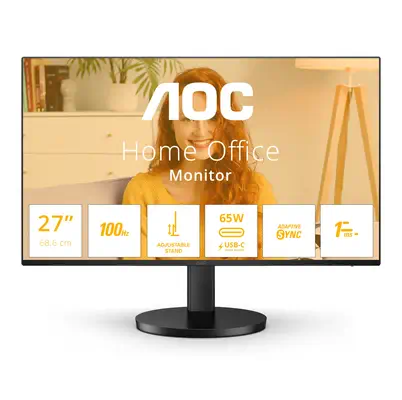 AOC B3 Q27B3CF2/23 écran plat de PC 68,6 cm (27") 2560 x 1440 pixels Quad HD Noir - Ecran Ordinateur - visuel 1
