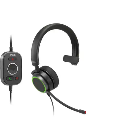 Snom A330M Casque Avec fil Arceau USB Type-A Noir - Casque Micro - visuel 1
