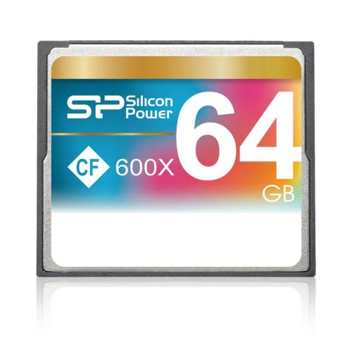 Revendeur officiel Carte Mémoire SILICON POWER 64Go 600x CF Read up to 90Mo/s ATA interface PIO mode 6