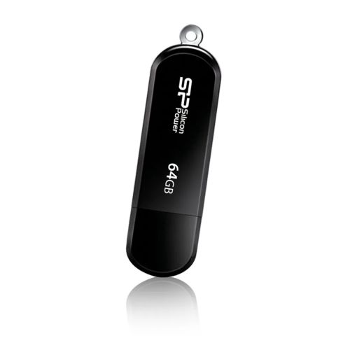 Revendeur officiel Disque dur Externe SILICON POWER memory USB LuxMini 322 64Go USB 2.0 Black