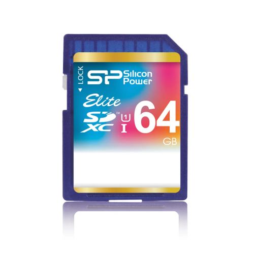 Vente Carte Mémoire SILICON POWER memory card SDXC 64Go Elite class 10 UHS-1 U1