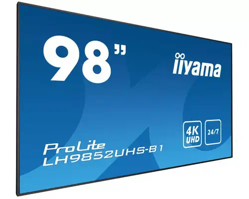 iiyama LH9852UHS-B1 Écran d'affichage dynamique Écran plat de signalisation numérique 2,49 m (98") L - Ecran Ordinateur - visuel 1