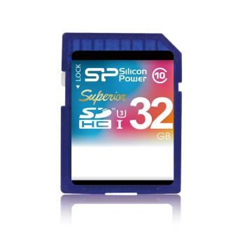 Vente Carte Mémoire SILICON POWER memory card SDXC 32Go Superior Pro UHS-1 U3