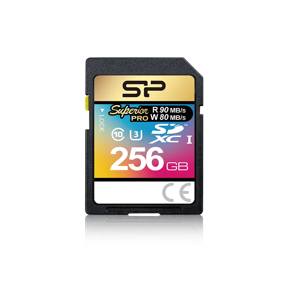 Vente Carte Mémoire SILICON POWER memory card SDXC 256Go Superior Pro sur hello RSE