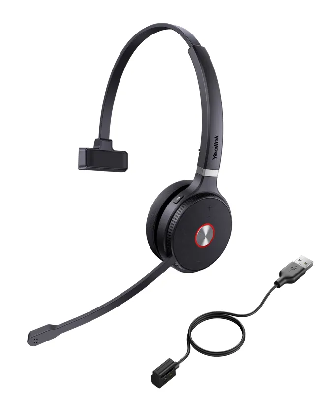 Yealink WHM621 Casque Sans fil Arceau Bureau/Centre d'appels Noir - Casque Micro - visuel 1