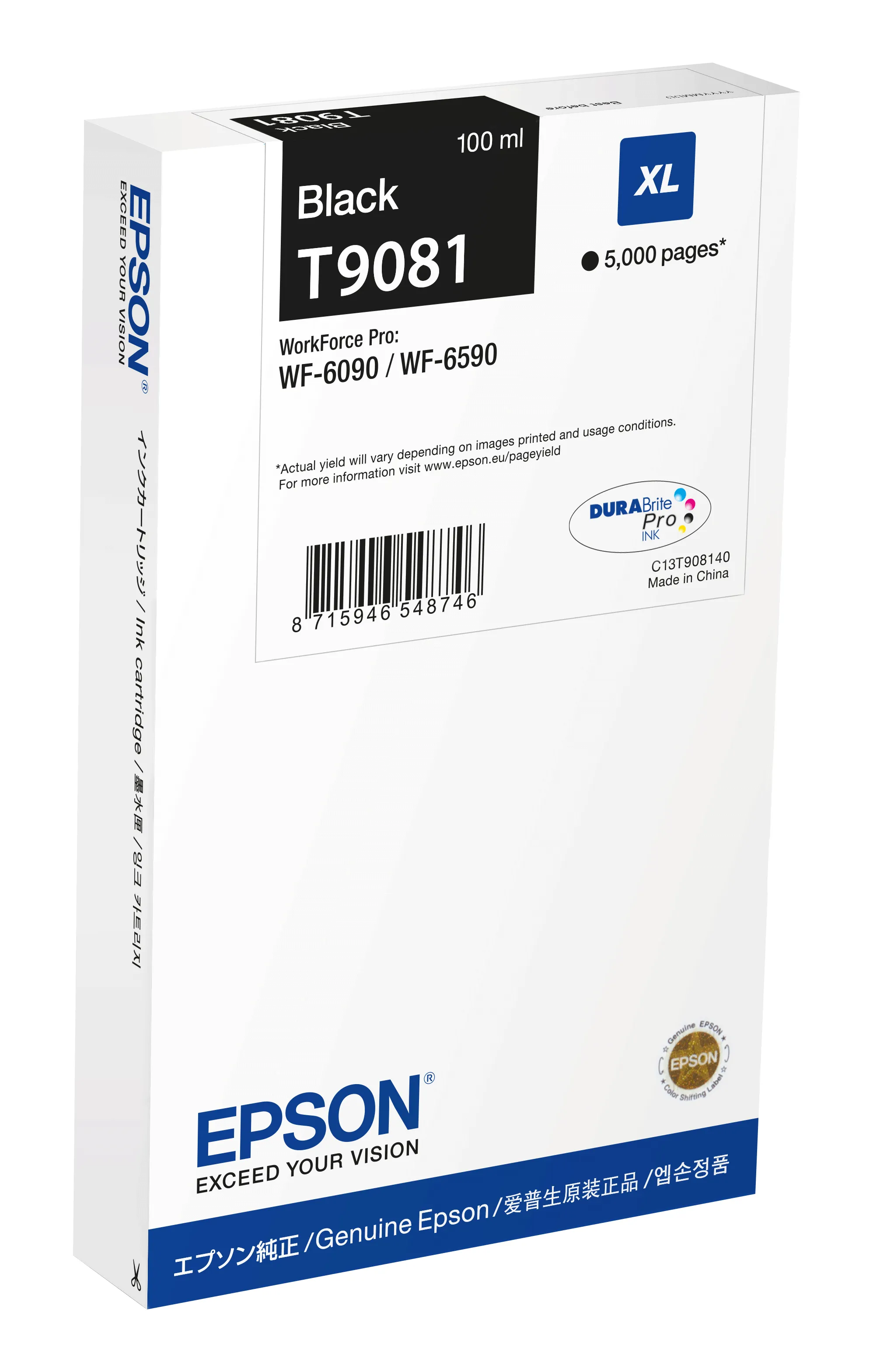 Achat EPSON WF-6xxx Ink Cartridge Black XL et autres produits de la marque Epson