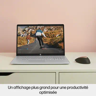 HP 17-cn2131nf Intel Core i5-1235U 17.3p FHD 16Go HP - visuel 1 - hello RSE - Les touches du clavier contiennent du plastique recyclé post-consommation
