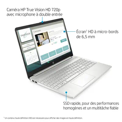 HP 15s-eq2008nf AMD Ryzen™ 5 5500U Ordinateur portable 39,6 cm (15.6") Full HD 16 Go DDR4-SDRAM 1 To - PC Portable - visuel 10
