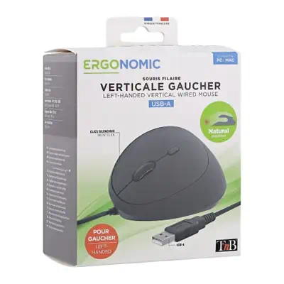 T'nB ERGONOMIC souris Universel Gauche USB Type-A 1600 DPI - T'NB - Souris - visuel 6