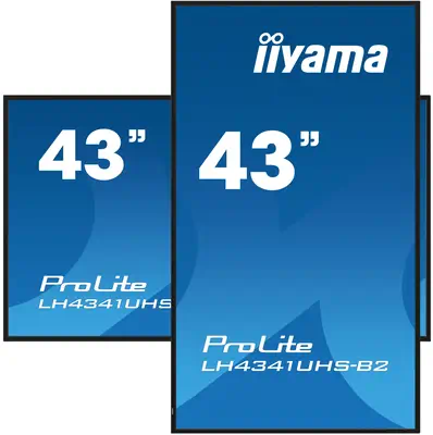 iiyama LH4341UHS-B2 Écran d'affichage dynamique 108 cm (42.5") LCD 500 cd/m² 4K Ultra HD Intégré dan - Affichage dynamique - visuel 4