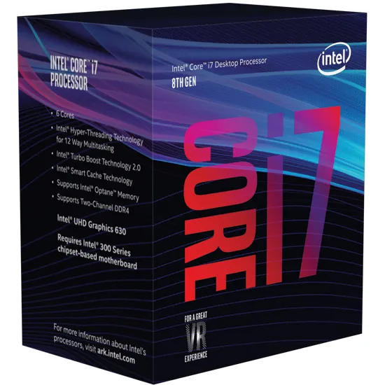 Intel Core i7-8700T processeur 2,4 GHz 12 Mo Smart Cache Plateau - Processeur - visuel 1