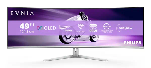 Philips Evnia 8000 49M2C8900L/00 écran plat de PC 124,2 cm (48.9") 5120 x 1440 pixels Dual QHD QD-OL - Ecran Ordinateur - visuel 5