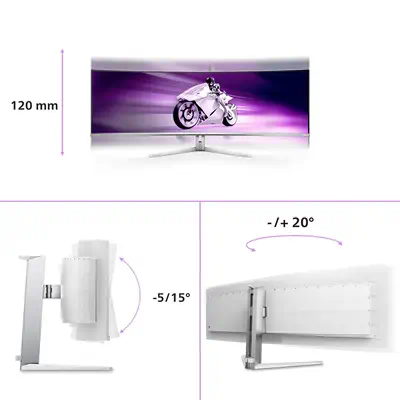 Philips Evnia 8000 49M2C8900L/00 écran plat de PC 124,2 cm (48.9") 5120 x 1440 pixels Dual QHD QD-OL - Ecran Ordinateur - visuel 10