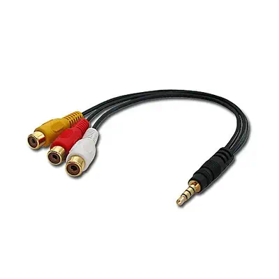 Lindy Câble Adaptateur Audio-Vidéo, 10cm - Connectique - visuel 1