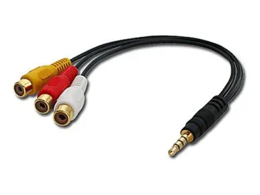 LINDY AudiVideo Adapter 3.5-3xRCA Video+Audio-Stereo - Lindy - Câble Audio - visuel 1