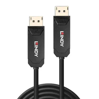 Câble DisplayPort 2.0 UHBR10 Hybride Fibre Optique 30m - Lindy - Connectique - visuel 2