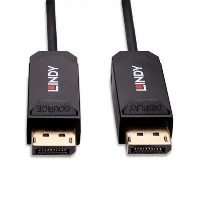 Câble DisplayPort 2.0 UHBR10 Hybride Fibre Optique 40m - Lindy - Connectique - visuel 3