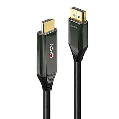 Revendeur officiel Câble Audio LINDY 3m Active DisplayPort 1.4 to HDMI 8K60 Cable
