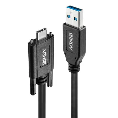 Revendeur officiel Câble Audio LINDY USB Cable USB 3.1 USB/A-USB/C M-M 1m black with