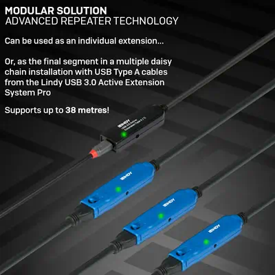 LINDY 20m USB 3.0 Active Extension Type A to C - Lindy - Câble USB - visuel 8