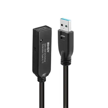 Revendeur officiel Câble USB LINDY 10m USB 3.0 Active Extension Type A to C