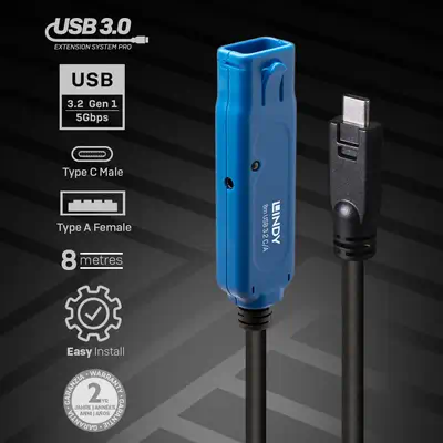 Vente LINDY 8m USB 3.2 Gen 1 C/A Active Lindy au meilleur prix - visuel 2