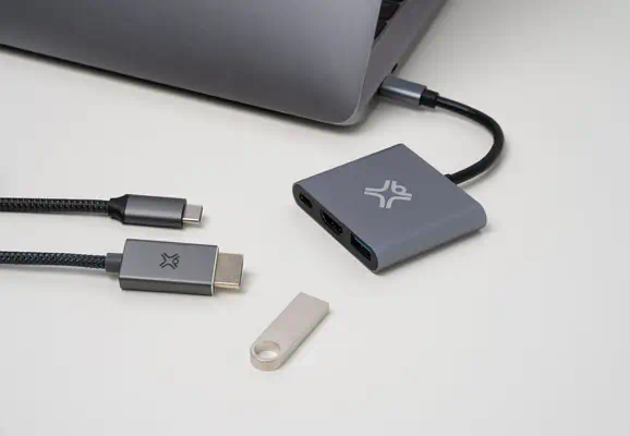 XtremeMac XWH-HUB3-13 station d'accueil Avec fil USB Type-C Argent - Station d'accueil pour portable - visuel 4