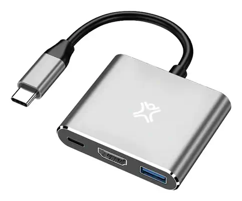 XtremeMac XWH-HUB3-13 station d'accueil Avec fil USB Type-C Argent - Station d'accueil pour portable - visuel 1