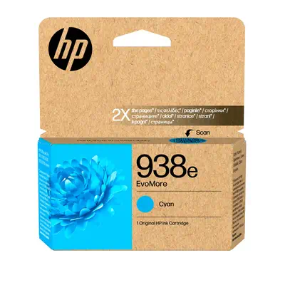 HP 938e Cartouche d’encre authentique Cyan EvoMore - Cartouches d'encre - visuel 1