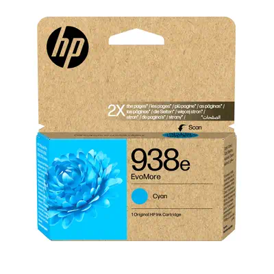 HP 938e Cartouche d’encre authentique Cyan EvoMore - Cartouches d'encre - visuel 1