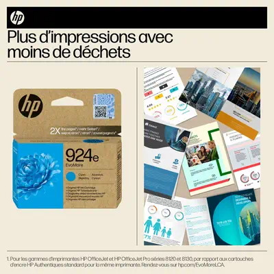 HP 924e Cartouche d’encre authentique Cyan EvoMore - Cartouches d'encre - visuel 2