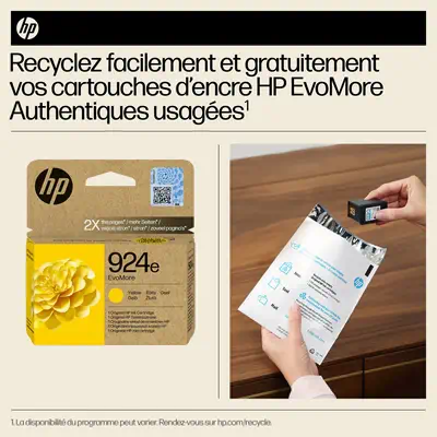 HP 924e Cartouche d’encre authentique Jaune EvoMore HP - visuel 1 - hello RSE - Vous donnez le meilleur de vous-même. Nous aussi.
