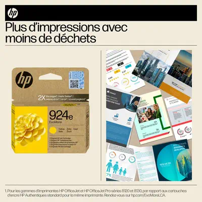 HP 924e Cartouche d’encre authentique Jaune EvoMore - Cartouches d'encre - visuel 5