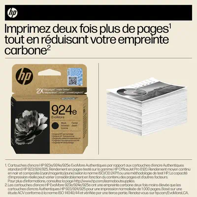 HP 924e Cartouche d’encre authentique Noir EvoMore HP - visuel 1 - hello RSE - Vous donnez le meilleur de vous-même. Nous aussi.