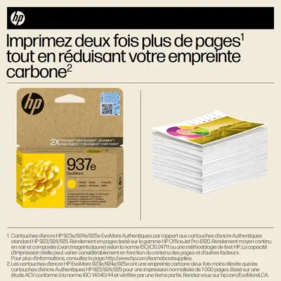 HP 937e Cartouche d’encre authentique Jaune EvoMore HP - visuel 1 - hello RSE - Conserver vos documents et vos souvenirs mémorables