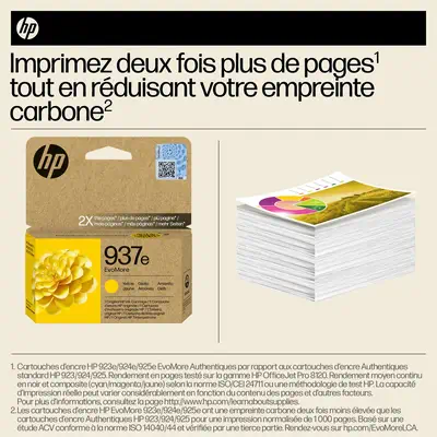 HP 937e Cartouche d’encre authentique Jaune EvoMore - Cartouches d'encre - visuel 2