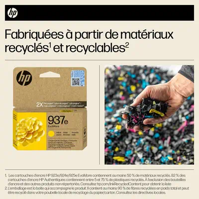 HP 937e Cartouche d’encre authentique Jaune EvoMore HP - visuel 1 - hello RSE - Des performances fiables