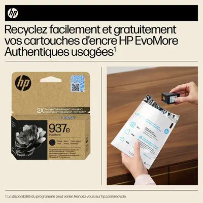 HP 937e Cartouche d’encre authentique Noir EvoMore HP - visuel 1 - hello RSE - Des performances fiables