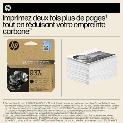 HP 937e Cartouche d’encre authentique Noir EvoMore HP - visuel 1 - hello RSE - Vous donnez le meilleur de vous-même. Nous aussi.