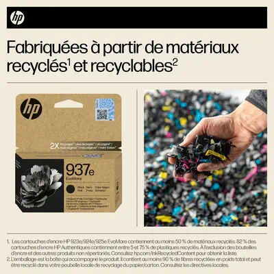 HP 937e Cartouche d’encre authentique Noir EvoMore HP - visuel 1 - hello RSE - Conserver vos documents et vos souvenirs mémorables