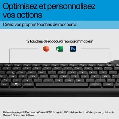 HP INC. clavier Universel RF sans fil + Bluetooth Noir - Clavier - visuel 7