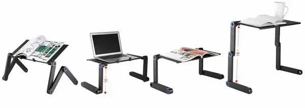 Support ergonomique - table de lit pliable pour ordinateur portables et tablettes - DLH - Accessoires Tablette - visuel 4