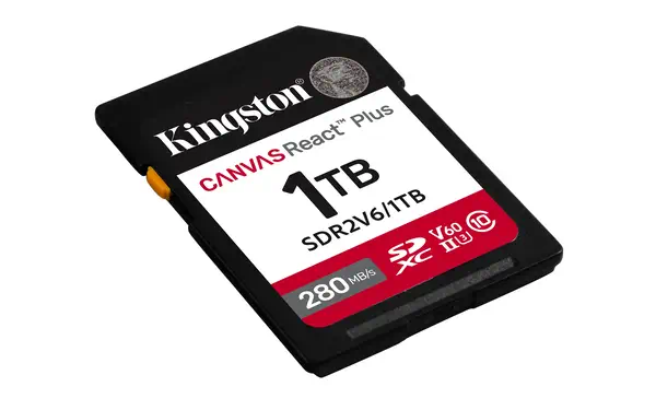 1TB Canvas React Plus SDXC UHS-II 280R/150W U3 V60 for Full HD/4K - Kingston - Carte Mémoire - visuel 1